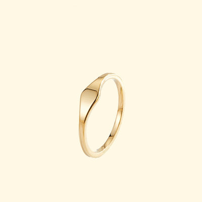 Curved Signet Ring