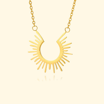 Half-Circle Sun-shaped Necklace