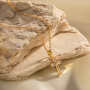 Zirconia Cross Necklace