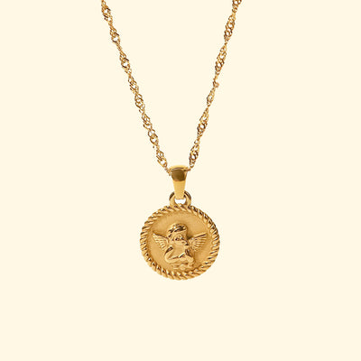 Angel Embossed Necklace